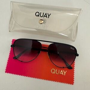 Quay Australia High Key Mini 57mm Aviator Sunglasses